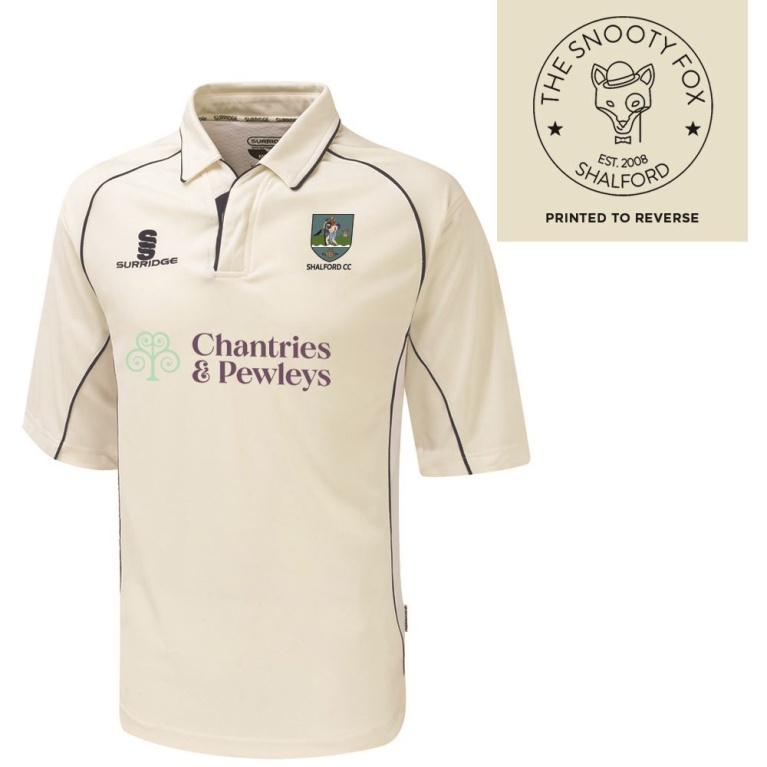 Shalford CC - Premier 3/4 Sleeve Navy Trim Shirt